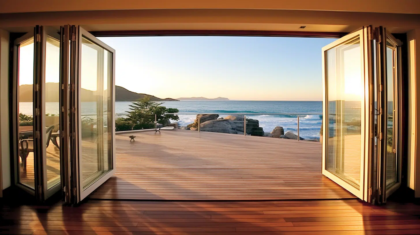 Technician installing hurricane-rated impact window and door in North Palm Beach Florida