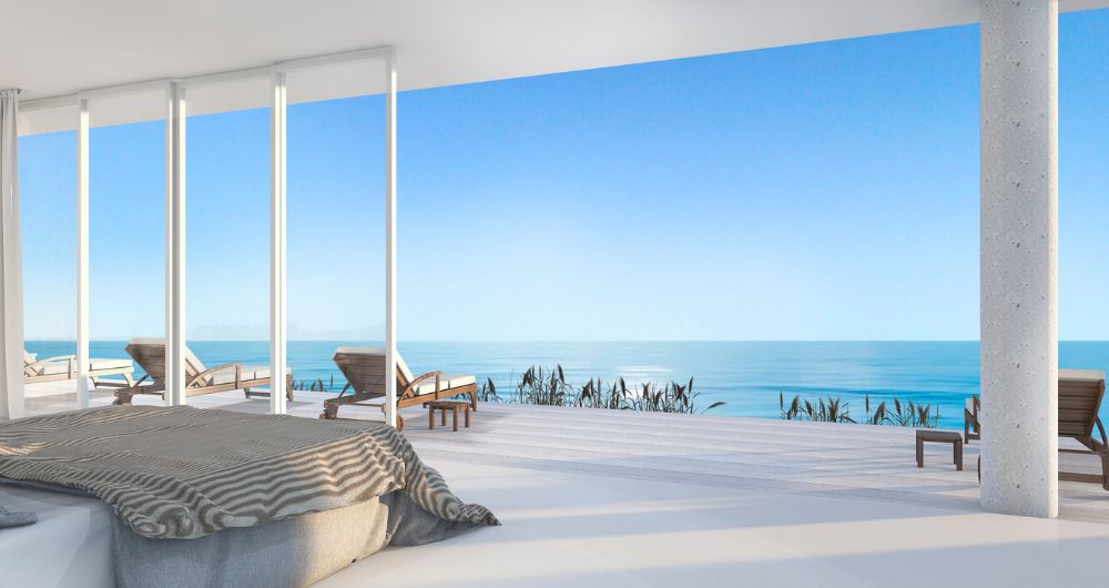 Installation of hurricane impact windows on a home in Jupiter Farms Florida